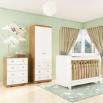 Quarto-de-Bebe-Completo-com-Berco-Minicama-Ben-Guarda-Roupa-Smim-New-e-Comoda-Junior-New-MDF-Moveis-Peroba