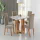 Conjunto Sala de Jantar Mesa Vicenza com 4 Cadeiras Cristal Viero