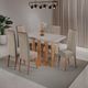 Conjunto Sala de Jantar Mesa Paladium com 6 Cadeiras Cristal Viero