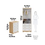 Quarto-Infantil-com-Guarda-Roupa-Smim-New-e-Comoda-Junior-New-100--MDF-Moveis-Peroba