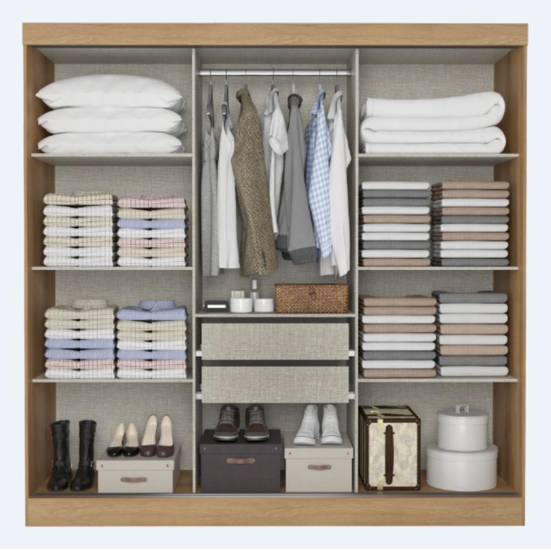 Guarda Roupa Solteiro 3 Portas de Correr Vision GlassTHB