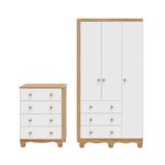 Quarto-Infantil-com-Guarda-Roupa-Junior-New-3-Portas-3-Gavetas-e-Comoda-4-Gavetas-Junior-New-MDF-Moveis-Peroba