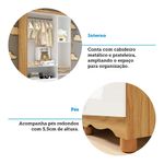 Quarto-Infantil-com-Guarda-Roupa-Junior-New-3-Portas-3-Gavetas-e-Comoda-4-Gavetas-Junior-New-MDF-Moveis-Peroba