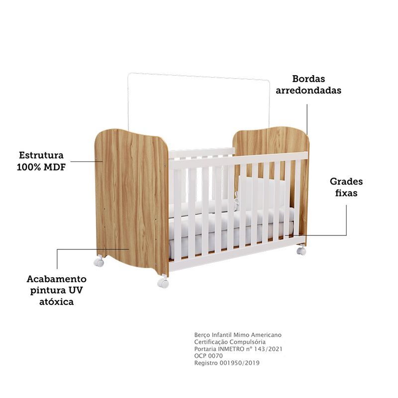 Quarto-de-Bebe-com-Comoda-Smin-New-e-Berco-Uli-MDF-Moveis-Peroba