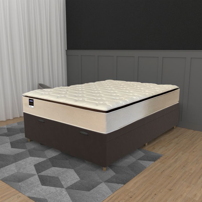 Cama-Box-Bau-Casal-138cm-JSW-Molas-Ensacadas-Love-Story-HF25-Gazin