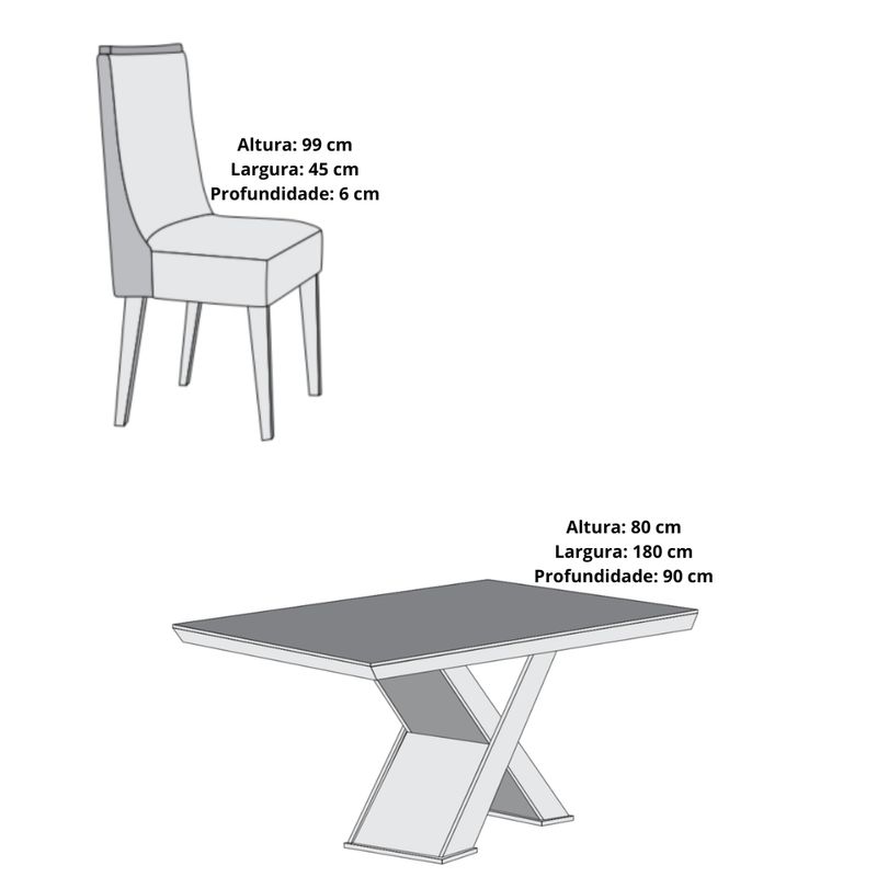 Conjunto-Sala-de-Jantar-Mesa-180cm-com-Vidro-Imperatriz-6-Cadeiras-Dakota-em-MDF-Rufato