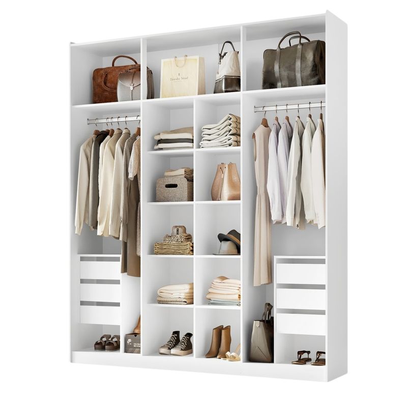 Guarda-Roupa-Casal-com-Espelho-3-Portas-de-Correr-em-MDF-Style-Belmax