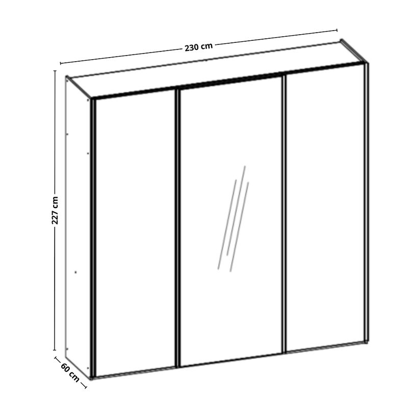 Guarda-Roupa-Casal-com-Espelho-3-Portas-de-Correr-em-MDF-Style-Belmax