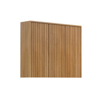 Armário Aéreo Ripado 3 Portas 120cm Salvador Valdemóveis
