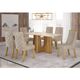 Sala de Jantar Mesa Dora 160cm 6 cadeiras Aurora Valdemoveis