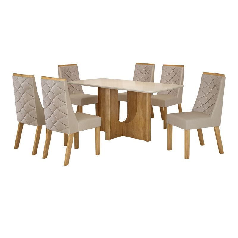 Sala-de-Jantar-Mesa-Dora-160cm-6-cadeiras-Aurora-Valdemoveis