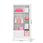 Guarda-Roupa-Infantil-3-Portas-2-Gavetas-Doce-Sonho-Qmovi