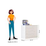 Comoda-Infanti-4-Gavetas-1-Porta-Doce-Sonho-Qmovi