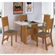 Conjunto Sala de Jantar Mesa Evora 4 Cadeiras Lisboa Indekes