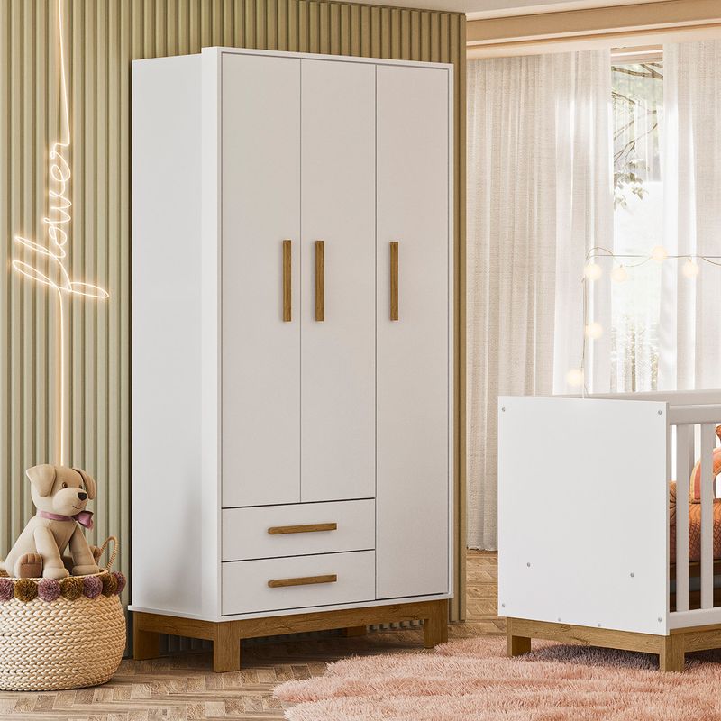 Guarda-Roupa-Infantil-3-Portas-2-Gavetas-Q-Encanto-Slim-Qmovi