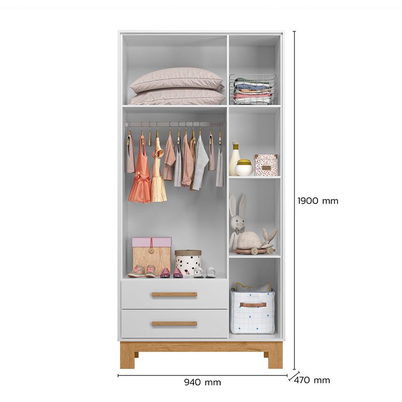 Guarda-Roupa-Infantil-3-Portas-2-Gavetas-Q-Encanto-Slim-Qmovi
