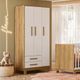 Guarda Roupa Infantil 3 Portas 2 Gavetas Q Encanto Slim Qmovi