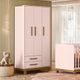 Guarda Roupa Infantil 3 Portas 2 Gavetas Q Encanto Slim Qmovi
