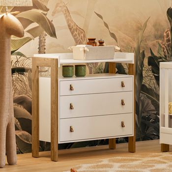 Cômoda Infantil 3 Gavetas Fantasia Qmovi