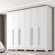 Guarda Roupa Casal com Pés 6 Portas em MDF Platinium Zanzini