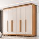 Guarda Roupa Casal com Pés 6 Portas em MDF Platinium Zanzini