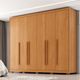 Guarda Roupa Casal com Pés 6 Portas em MDF Platinium Zanzini