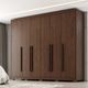 Guarda Roupa Casal com Pés 6 Portas em MDF Platinium Zanzini