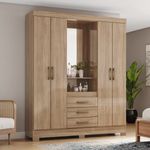 Guarda-Roupa-Casal-com-Espelho-B24-4-Portas-e-3-Gavetas-Henn