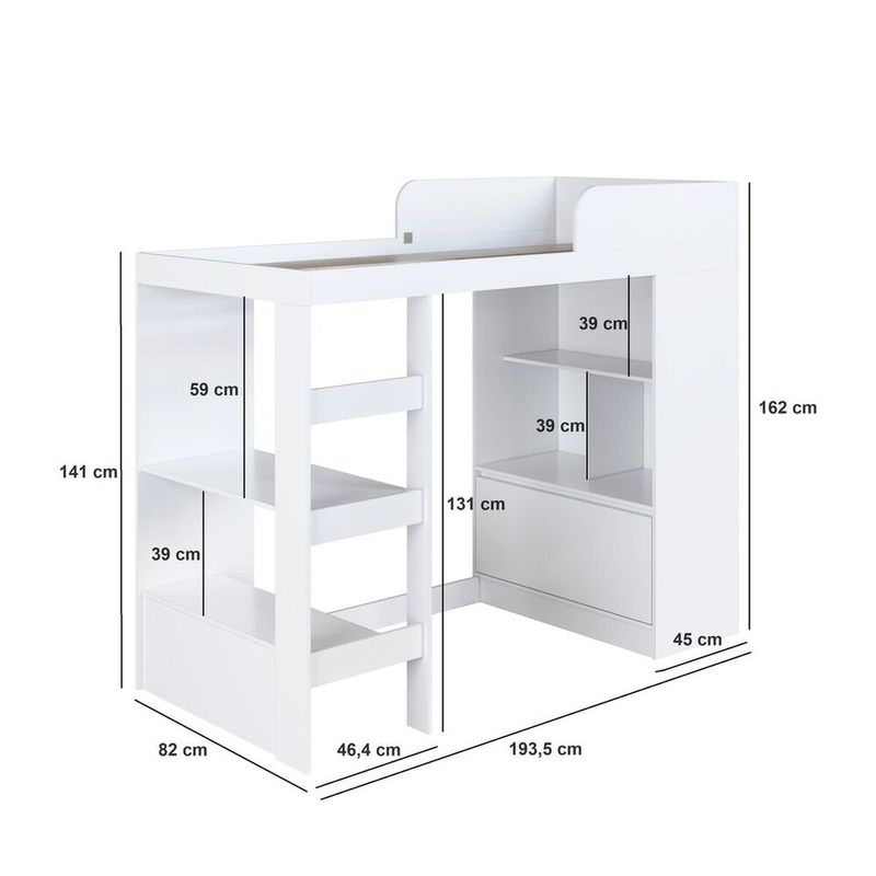 Cama-Infantil-Alta-Multifuncional-com-Estante-e-Escrivaninha-Amsterdam-Art-in-Moveis