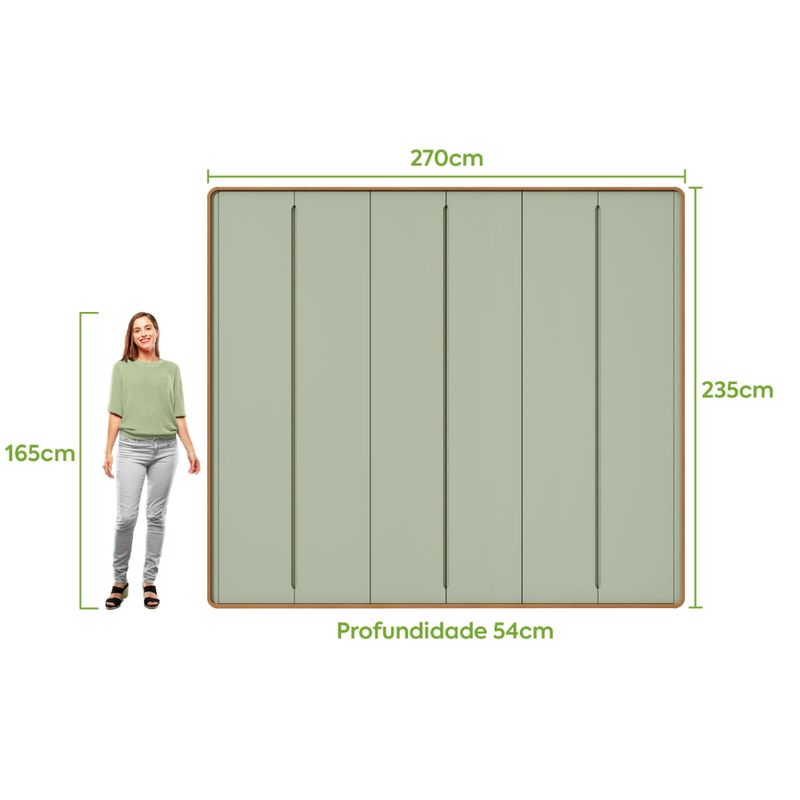 Guarda Roupa Casal 6 Portas MDF Loop Lopas
