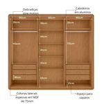 Guarda Roupa Casal 6 Portas MDF Loop Lopas