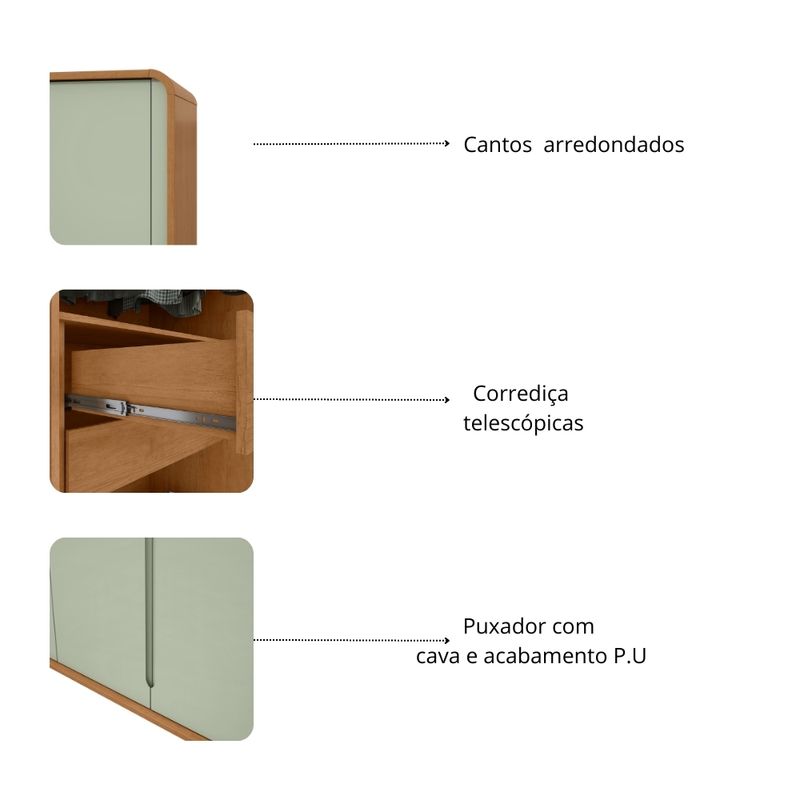 Guarda Roupa Casal 6 Portas MDF Loop Lopas