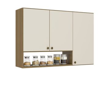 Armário Aéreo 3 Portas 120cm Magnólia THB