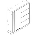 Guarda-Roupa-Casal-Ripado-2-Portas-de-Correr-com-Pes-em-MDF-Monet-Madetec
