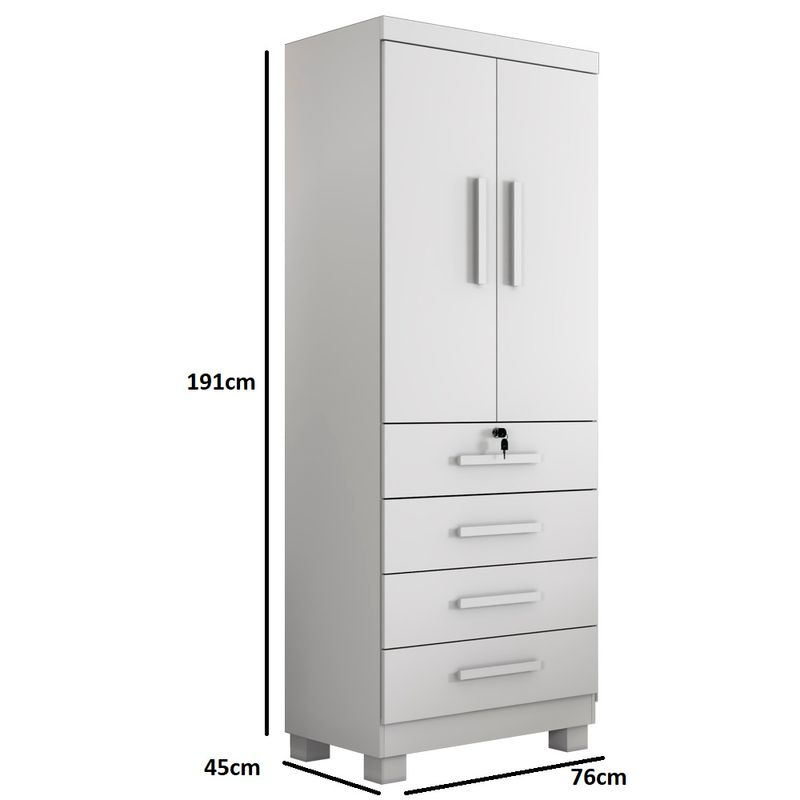 Guarda-Roupa-Solteiro-2-Portas-4-Gavetas-com-Pes-New-Maia-Benetil