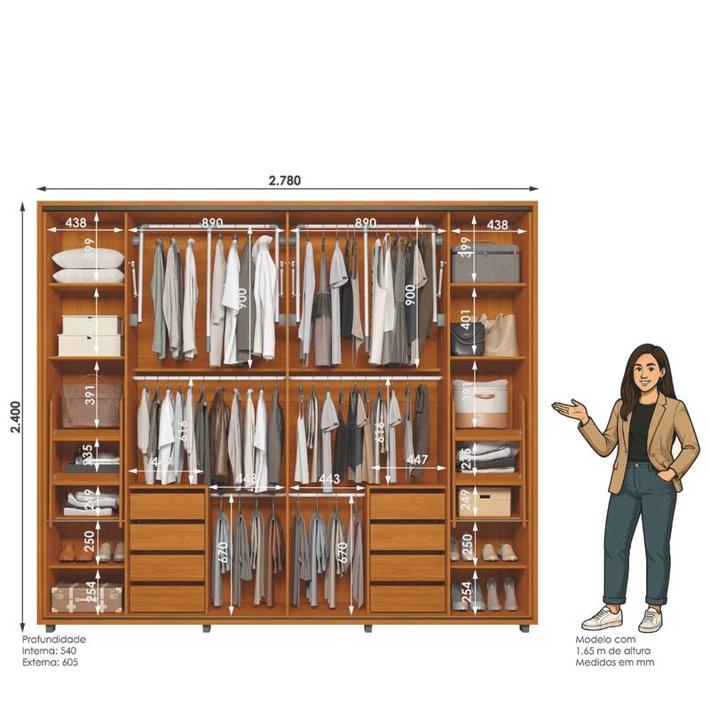 Guarda-Roupa-Casal-Ripado-em-MDF-2-Portas-de-Correr-com-Espelhos-e-Pes-Dali-Madetec
