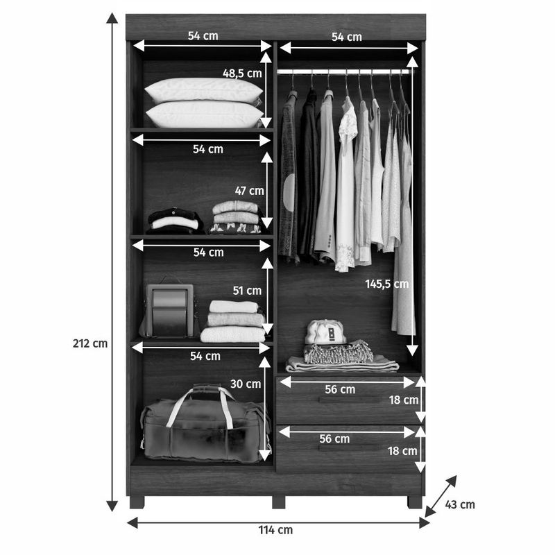 Guarda-Roupa-Solteiro-4-Portas-2-Gavetas-com-Pes-Copacabana-New-Benetil