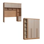 Quarto Modulado Casal 10 Portas 3 Gavetas Infinity Móveis Castro