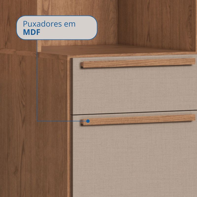Quarto Modulado Casal 10 Portas 3 Gavetas Infinity Móveis Castro