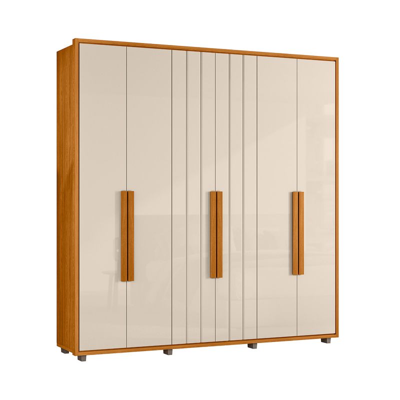 Guarda-Roupa-Casal-Ripado-em-MDF-6-Portas-e-Pes-Portinari-Madetec