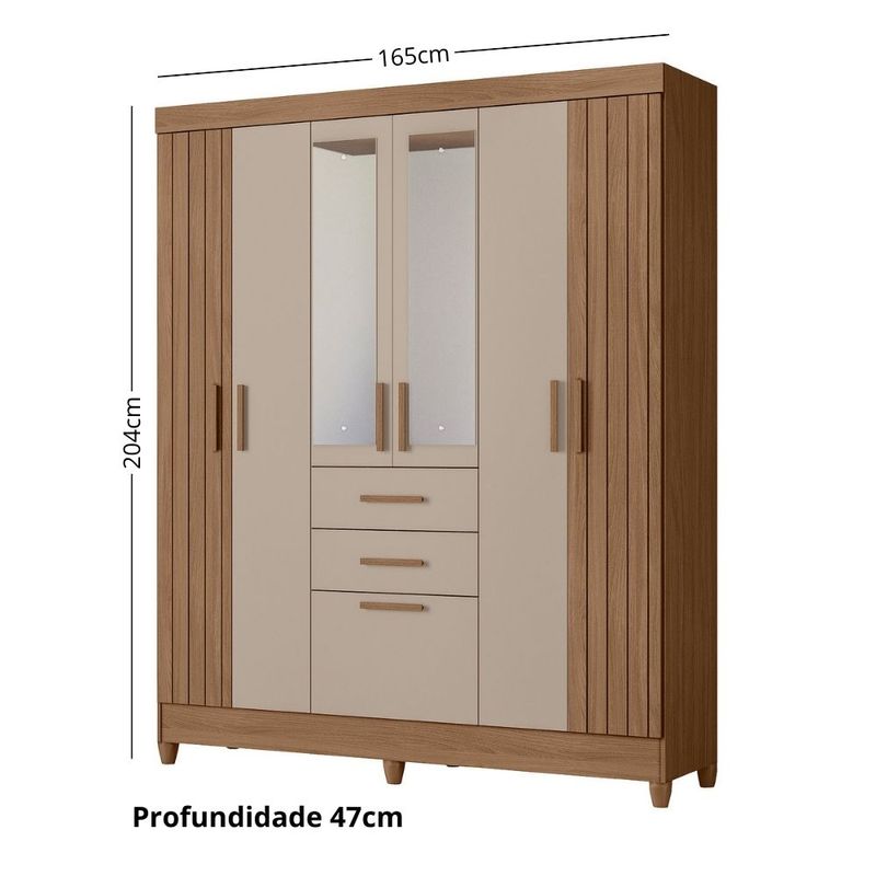 Guarda-Roupa-Solteiro-Frisado-com-Espelho-7-Portas-2-Gavetas-e-Pes-Malta-Moval