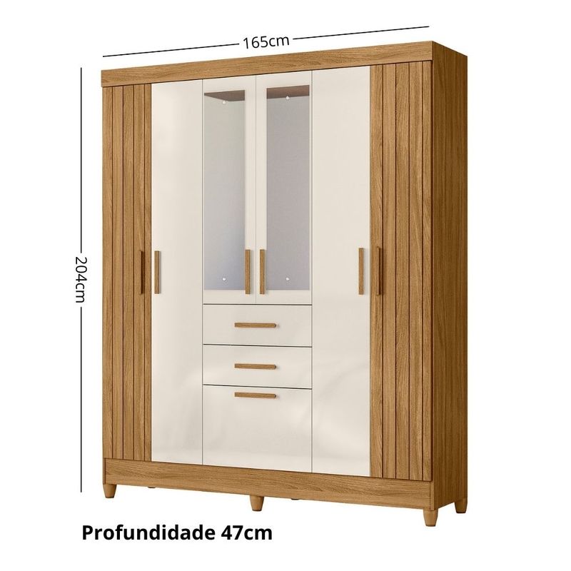 Guarda-Roupa-Solteiro-Frisado-com-Espelho-7-Portas-2-Gavetas-e-Pes-Malta-Moval