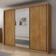Guarda Roupa Casal em MDF com Espelho 3 Portas de Correr Palazzo Novo Horizonte