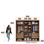 Guarda-Roupa-Casal-em-MDF-com-Espelho-3-Portas-de-Correr-Palazzo-Novo-Horizonte