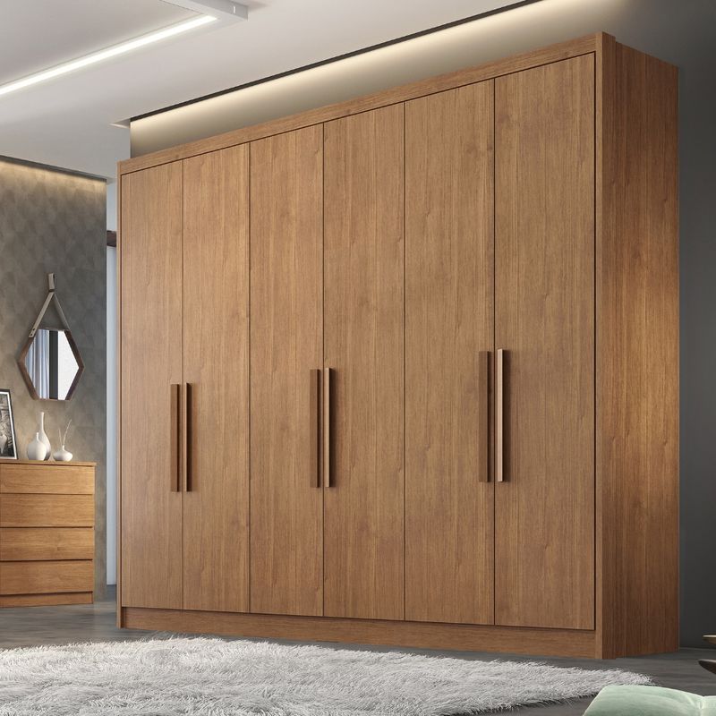 Guarda-Roupa-Casal-em-MDF-6-Portas-Linea-Novo-Horizonte