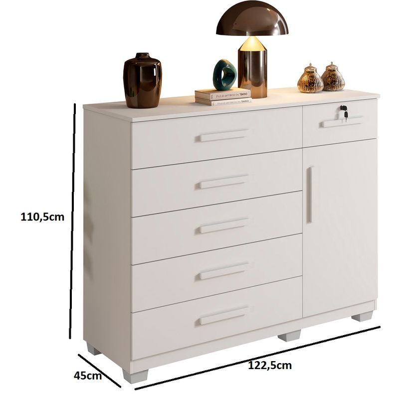Comoda-6-Gavetas-1-Porta-com-Pes-Milao-Benetil