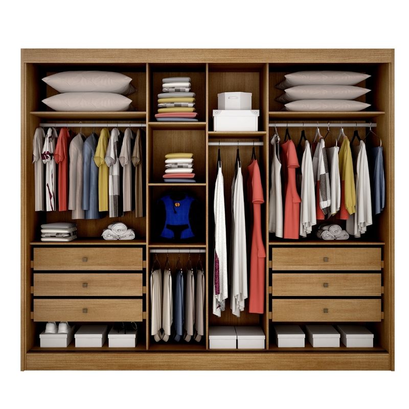 Guarda-Roupa-Casal-em-MDF-com-Espelho-3-Portas-de-Correr-Sonetto-Novo-Horizonte