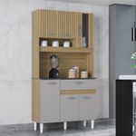Cozinha-Compacta-6-Portas-1-Gaveta-Coral-Poquema