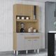 Cozinha Compacta 6 Portas 1 Gaveta Coral Poquema