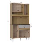 Cozinha-Compacta-6-Portas-1-Gaveta-Coral-Poquema